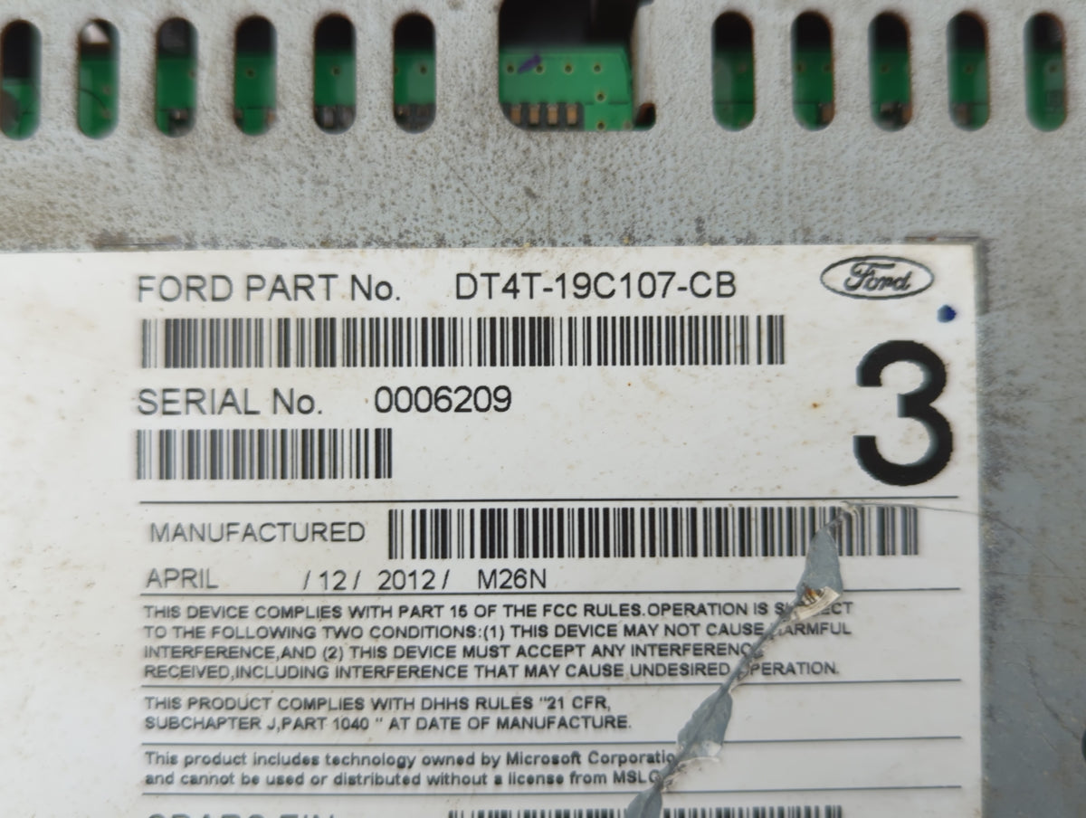 2013-2013 Ford Edge Am Fm Cd Player Radio Receiver 554961 - Oemusedautoparts1.com