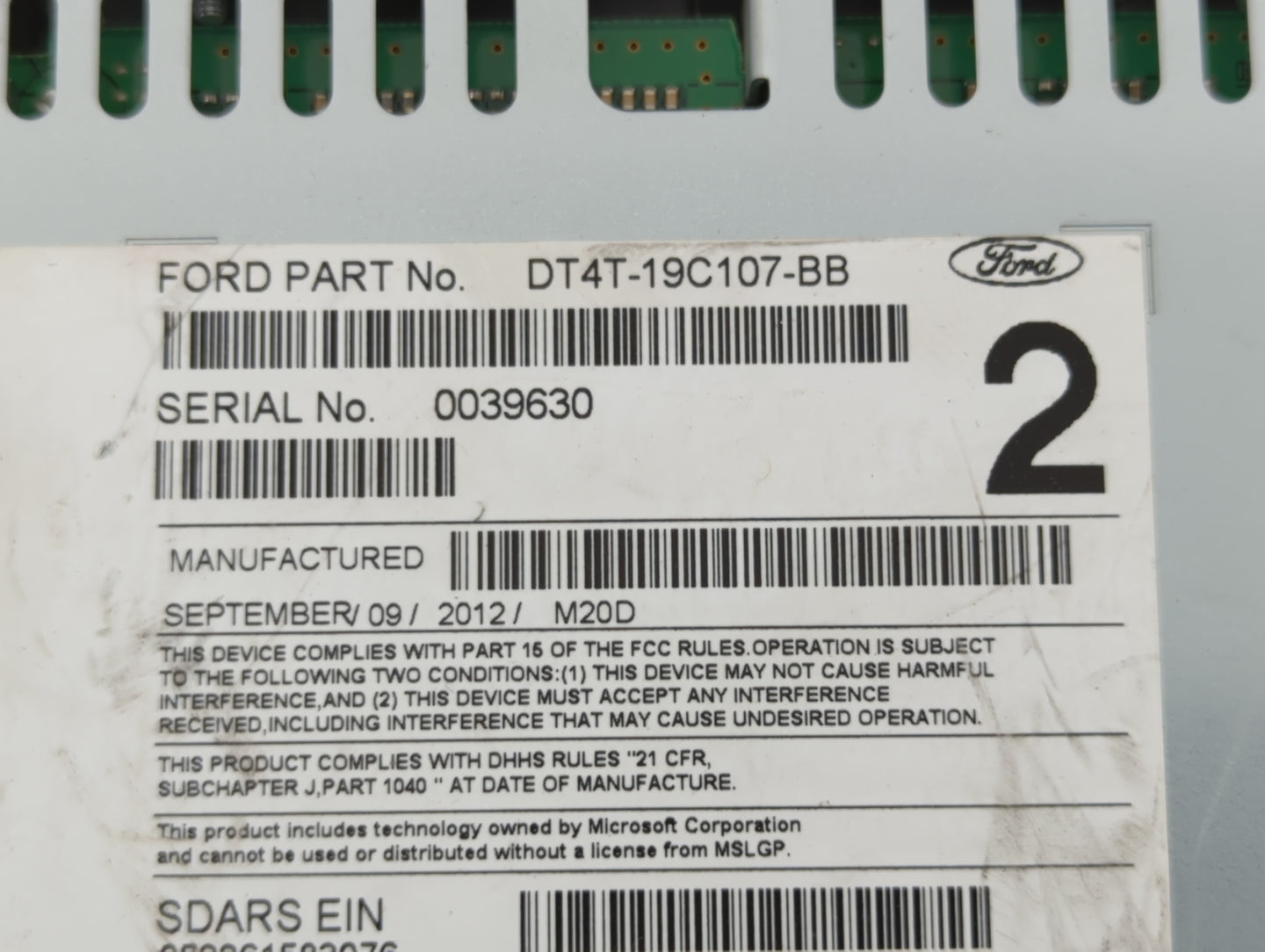 2013-2014 Ford Edge Am Fm Cd Player Radio Receiver - Oemusedautoparts1.com
