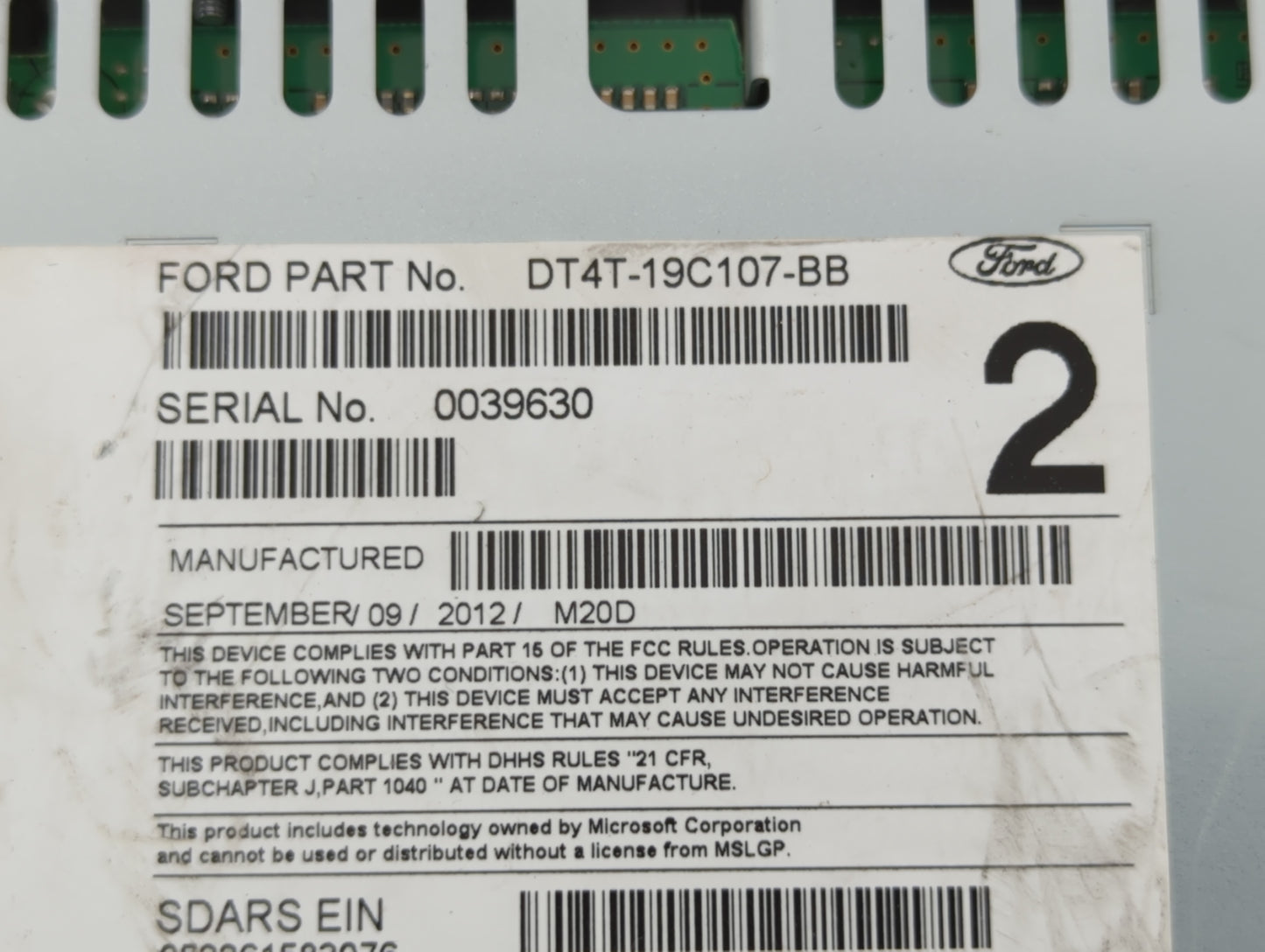 2013-2014 Ford Edge Am Fm Cd Player Radio Receiver - Oemusedautoparts1.com