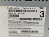 2013 Ford Edge Radio AM FM Cd Player Receiver Replacement P/N:DT4T-19C107-CB Fits OEM Used Auto Parts - Oemusedautoparts1.co