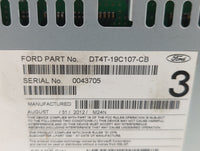 2013 Ford Edge Radio AM FM Cd Player Receiver Replacement P/N:DT4T-19C107-CB Fits OEM Used Auto Parts - Oemusedautoparts1.co