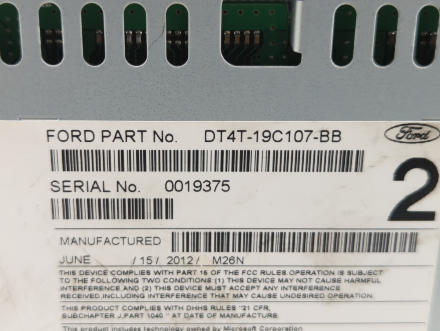 2013-2014 Ford Edge Radio AM FM Cd Player Receiver Replacement P/N:DT4T-19C107-BB DT4T-19C107-BA Fits Fits 2013 2014 OEM Use