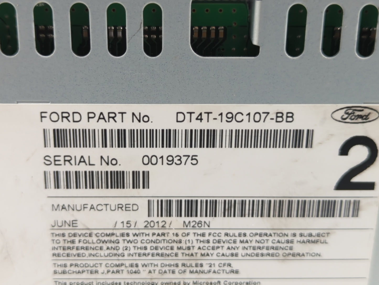 2013-2014 Ford Edge Radio AM FM Cd Player Receiver Replacement P/N:DT4T-19C107-BB DT4T-19C107-BA Fits Fits 2013 2014 OEM Use