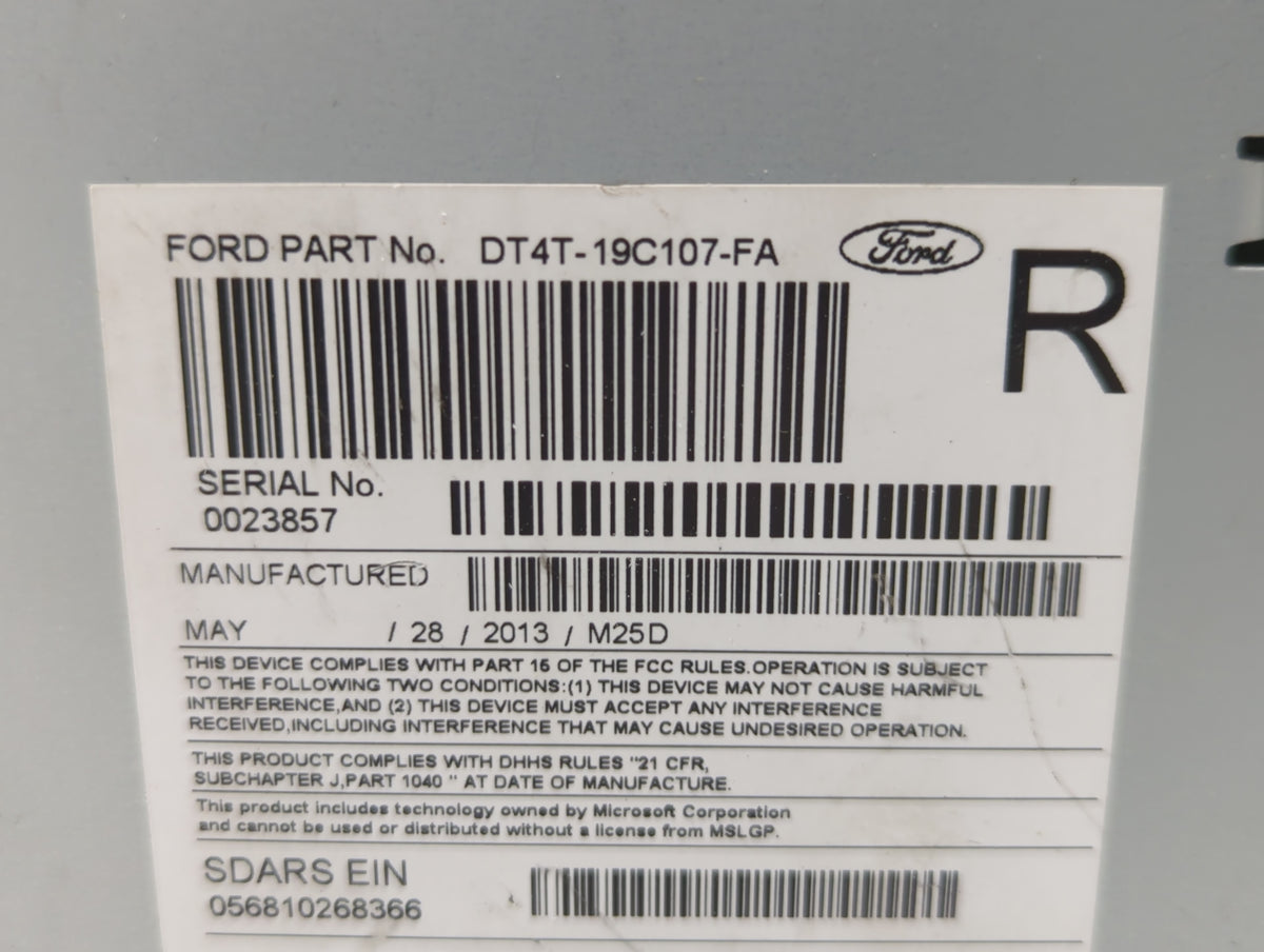 2012-2013 Ford Edge Radio Control Panel 596721 - Oemusedautoparts1.com