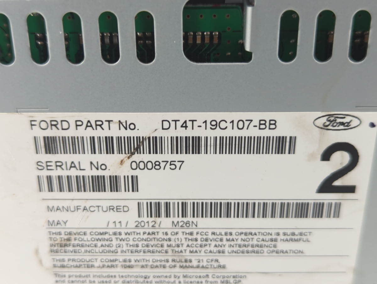 2013-2014 Ford Edge Am Fm Cd Player Radio Receiver 597058 - Oemusedautoparts1.com