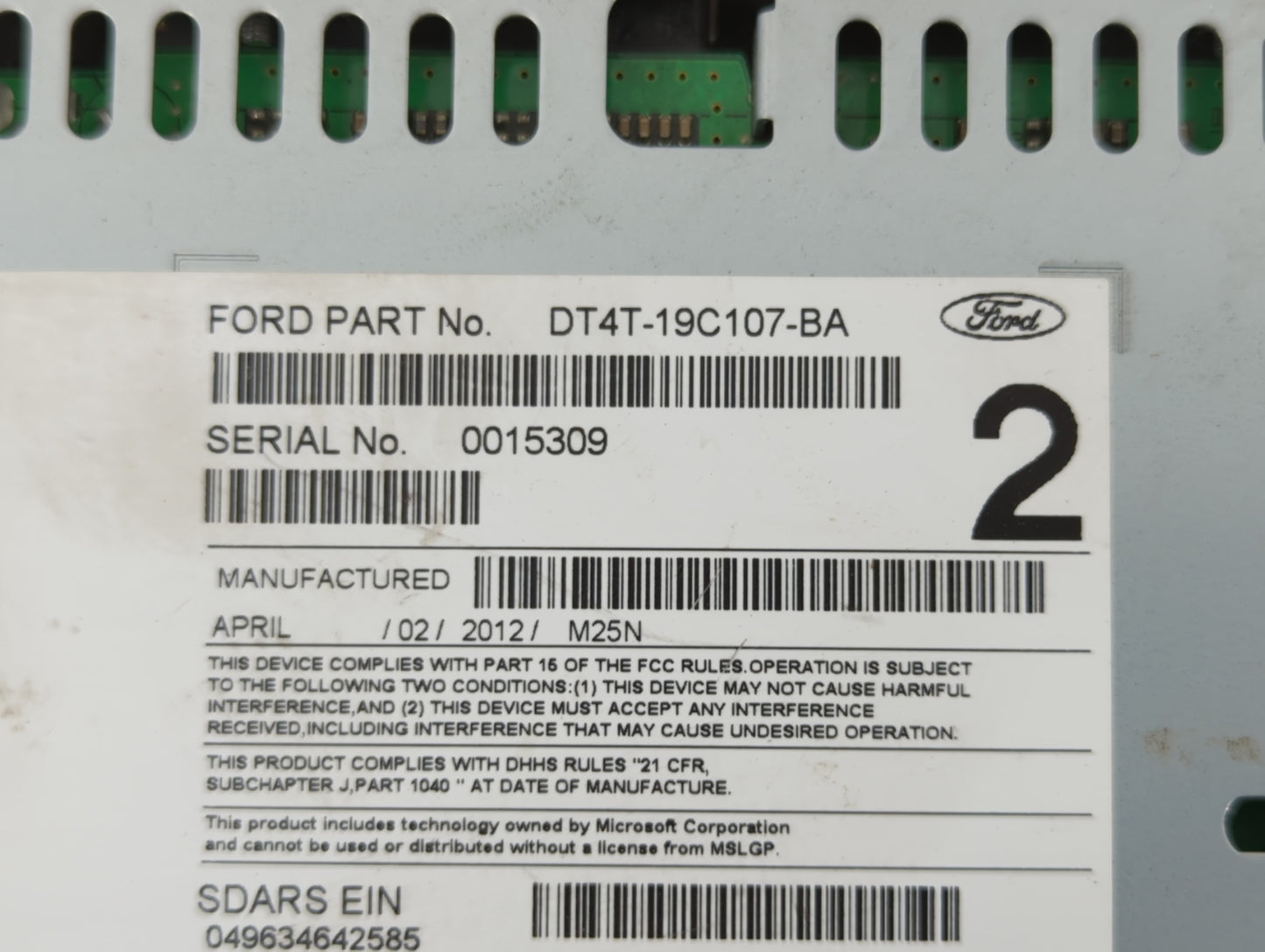 2013-2014 Ford Edge Am Fm Cd Player Radio Receiver - Oemusedautoparts1.com
