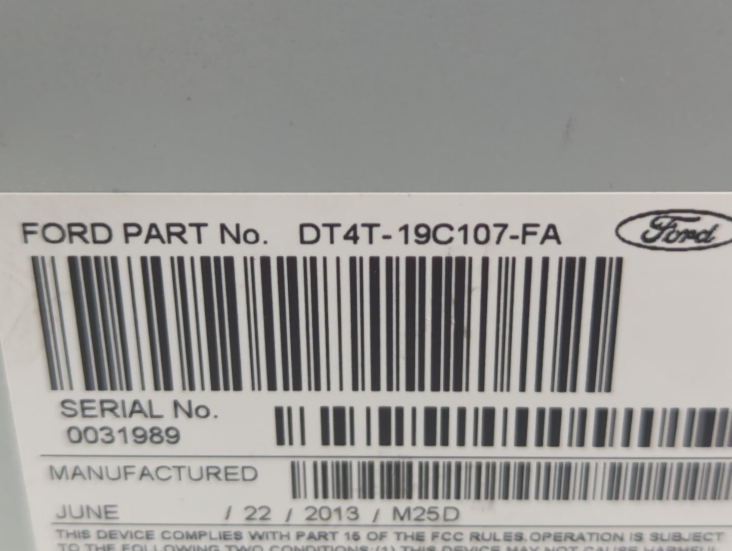 2013-2013 Ford Edge Am Fm Cd Player Radio Receiver - Oemusedautoparts1.com