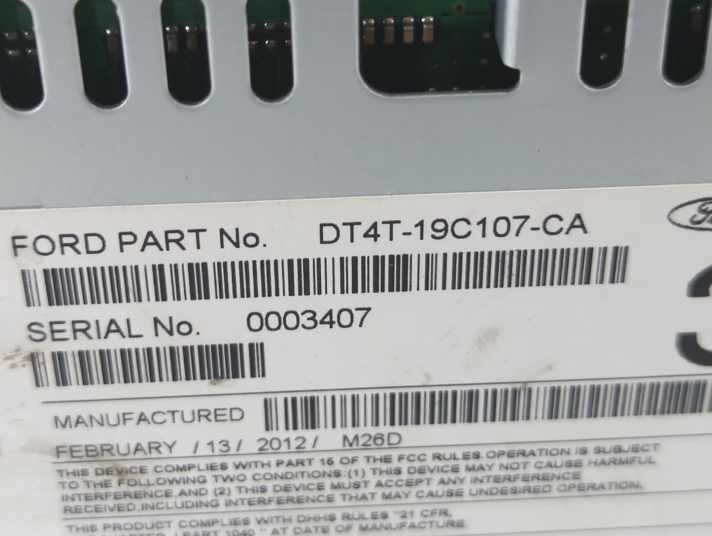 2013-2013 Ford Edge Am Fm Cd Player Radio Receiver - Oemusedautoparts1.com
