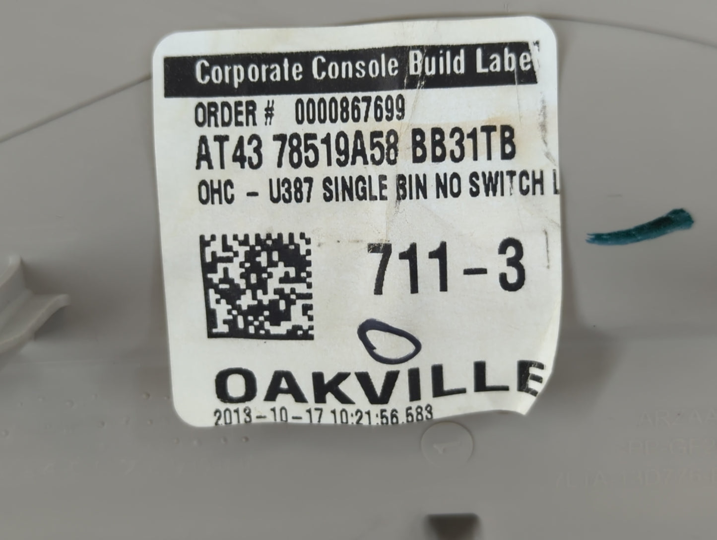 2009-2014 Ford Edge Overhead Roof Console 706021 - Oemusedautoparts1.com