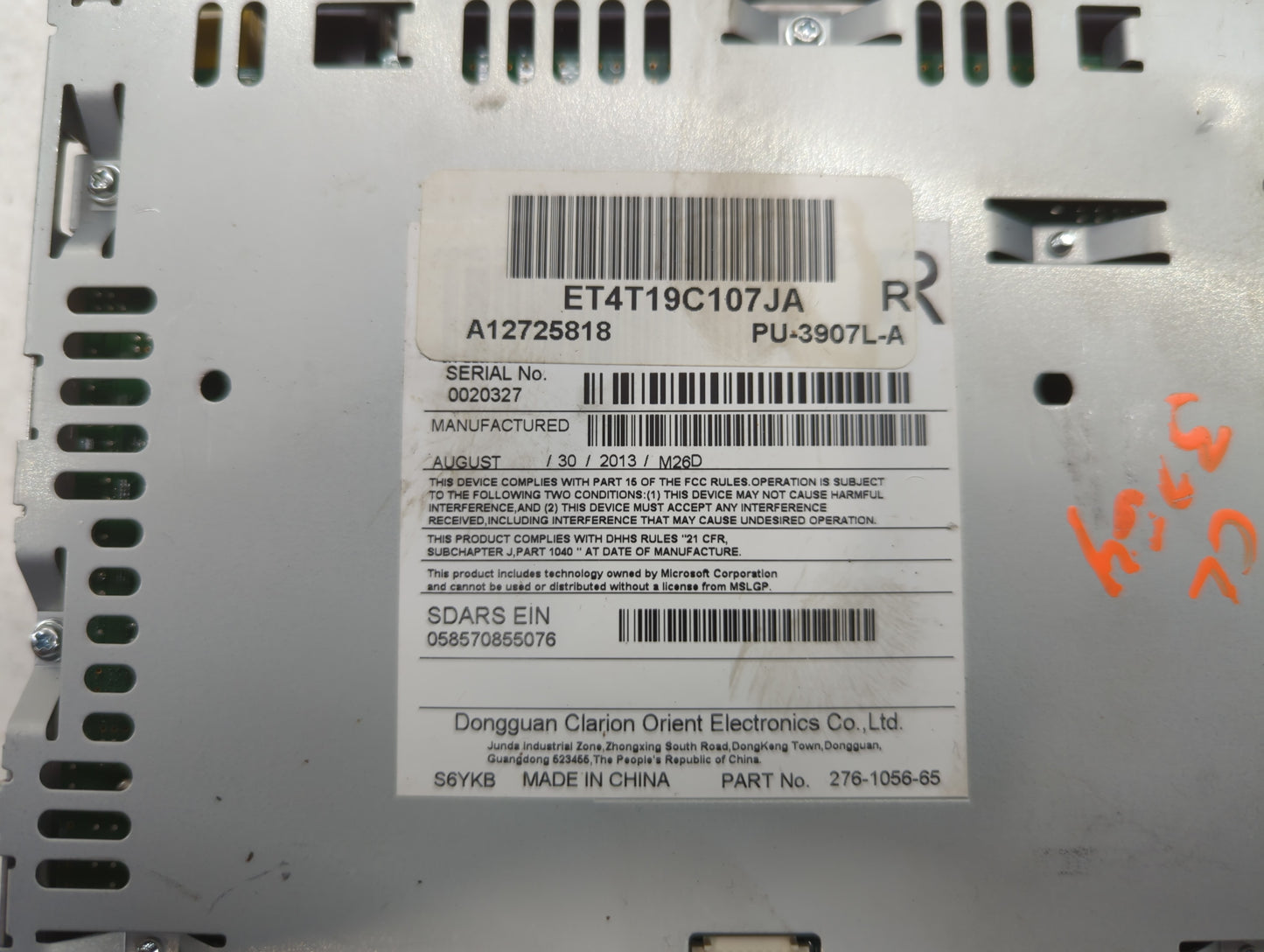 2013-2013 Ford Edge Am Fm Cd Player Radio Receiver - Oemusedautoparts1.com