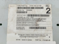 2013-2014 Ford Edge Radio AM FM Cd Player Receiver Replacement P/N:DT4T-19C107-BB Fits Fits 2013 2014 OEM Used Auto Parts - 