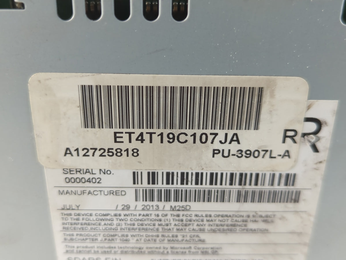 2013-2015 Ford Edge Am Fm Cd Player Radio Receiver 751432 - Oemusedautoparts1.com