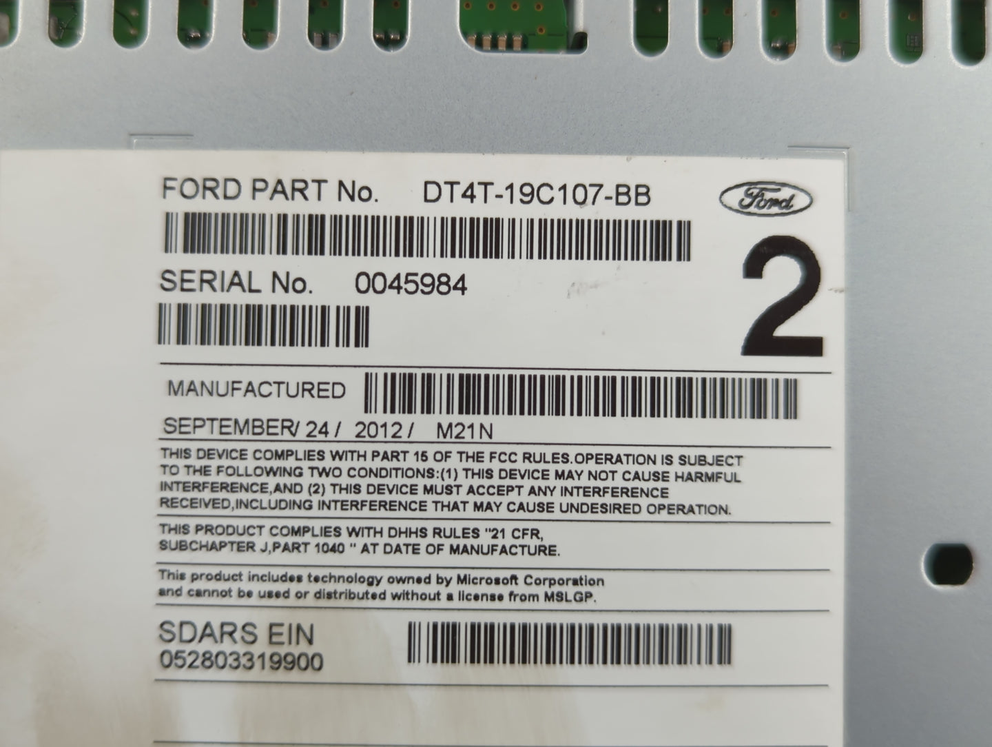 2013-2014 Ford Edge Am Fm Cd Player Radio Receiver - Oemusedautoparts1.com