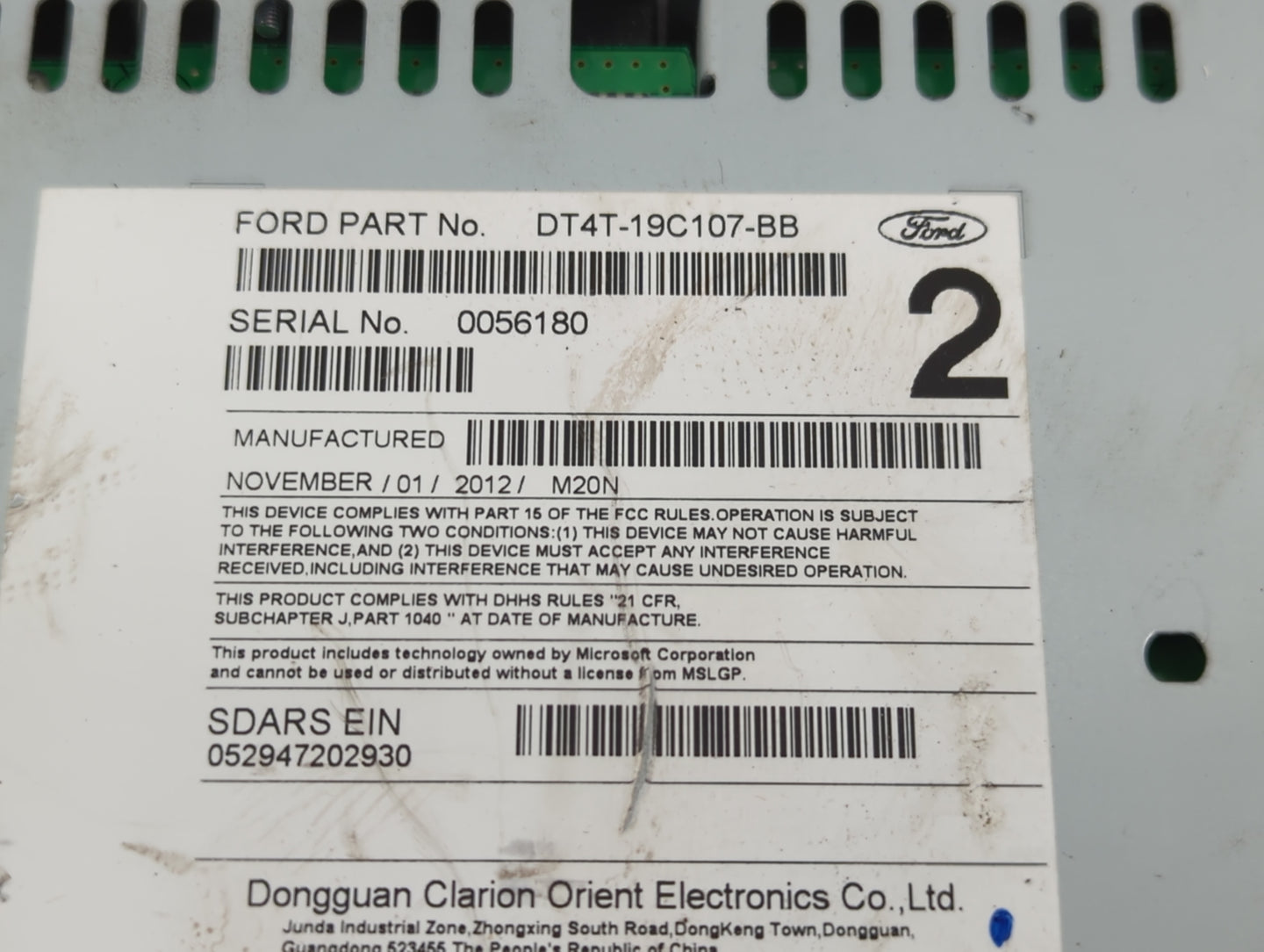 2013-2013 Ford Edge Am Fm Cd Player Radio Receiver - Oemusedautoparts1.com