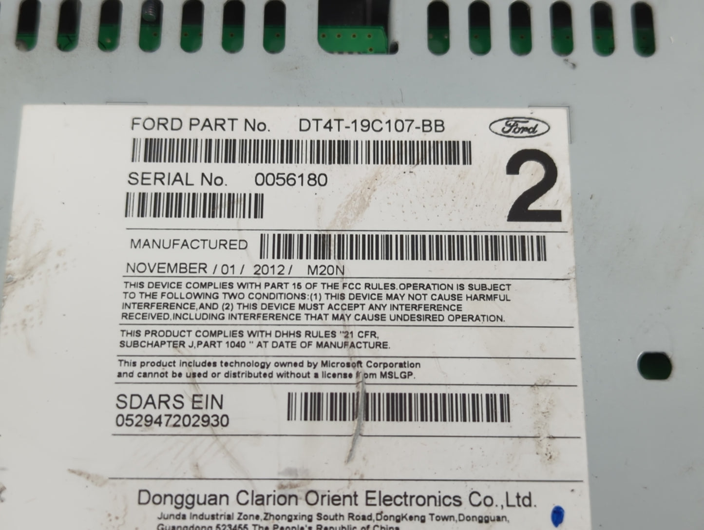 2013-2013 Ford Edge Am Fm Cd Player Radio Receiver - Oemusedautoparts1.com