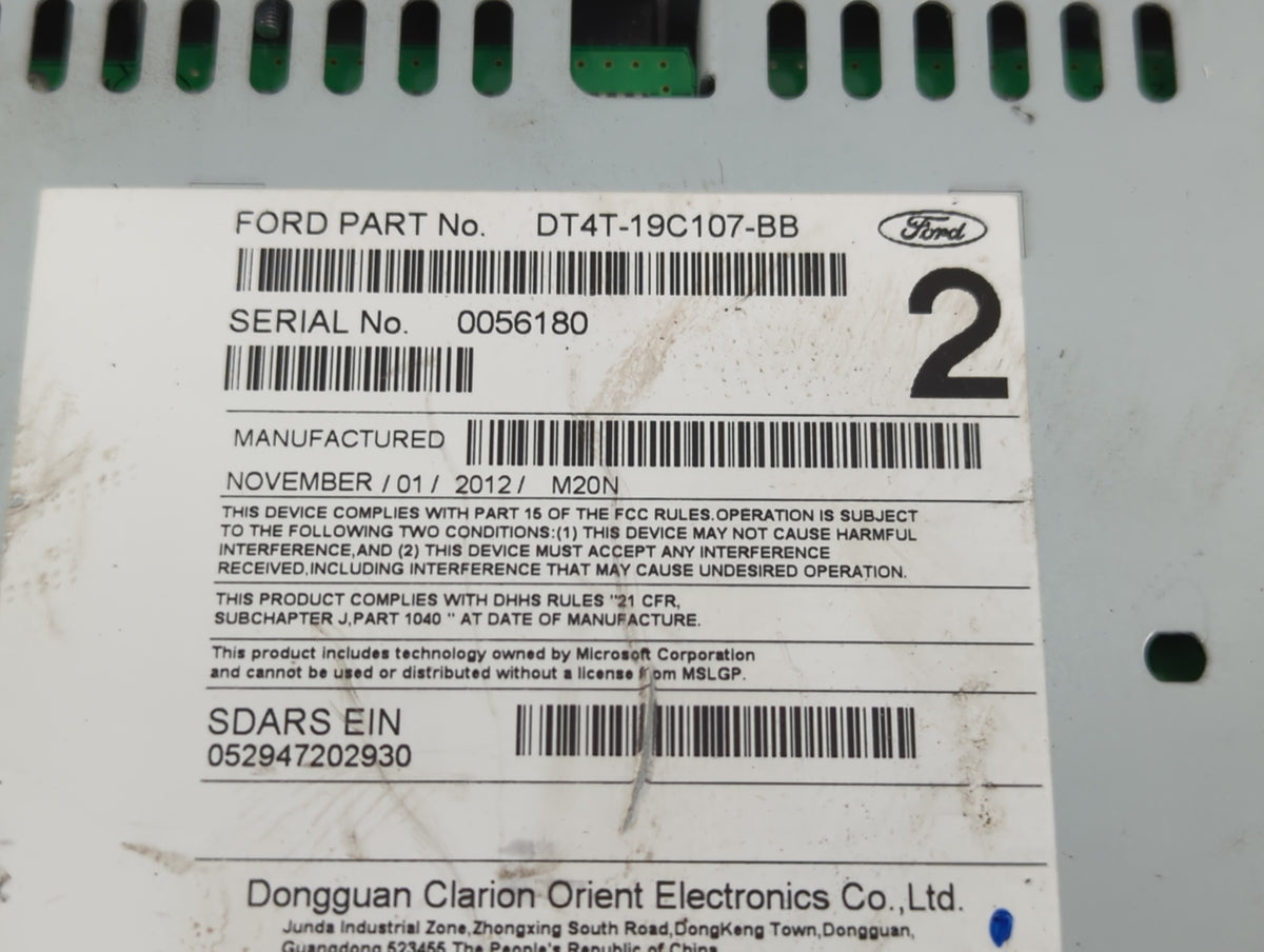 2013-2013 Ford Edge Am Fm Cd Player Radio Receiver 771170 - Oemusedautoparts1.com