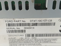 2013 Ford Edge Radio AM FM Cd Player Receiver Replacement P/N:DT4T-19C107-CB Fits OEM Used Auto Parts - Oemusedautoparts1.co