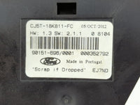 2013 Ford Escape Radio AM FM Cd Player Receiver Replacement P/N:CJ5T-18K811-FC Fits OEM Used Auto Parts - Oemusedautoparts1.