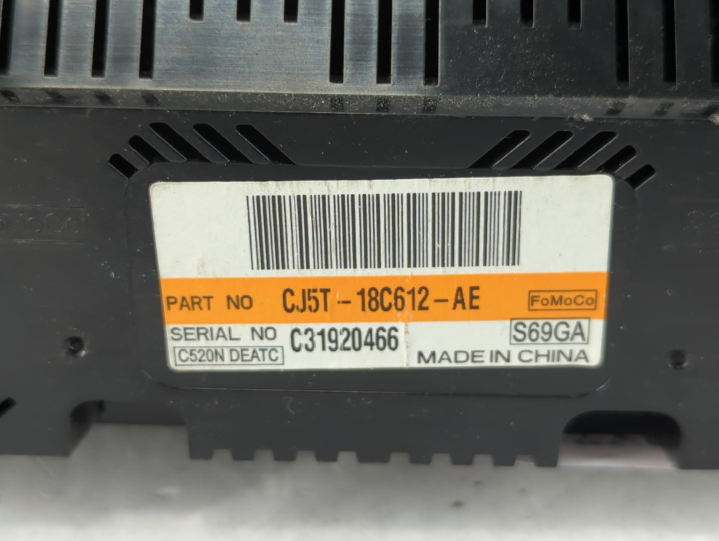 2013 Ford Escape Climate Control Module Temperature AC/Heater Replacement P/N:CJ5T-18C612-AE Fits OEM Used Auto Parts - Oemu