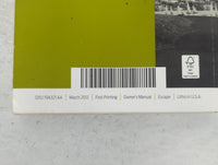 2013 Ford Escape Owners Manual Book Guide P/N:DJ5J 19A321 AA OEM Used Auto Parts - Oemusedautoparts1.com