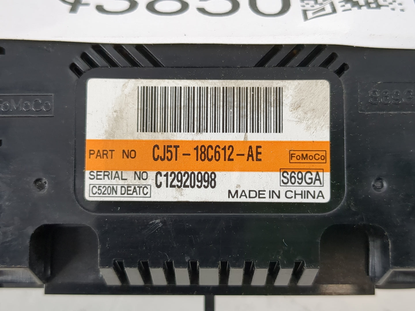 2013 Ford Escape Climate Control Module Temperature AC/Heater Replacement P/N:CJ5T-18C612-AE Fits OEM Used Auto Parts - Oemu