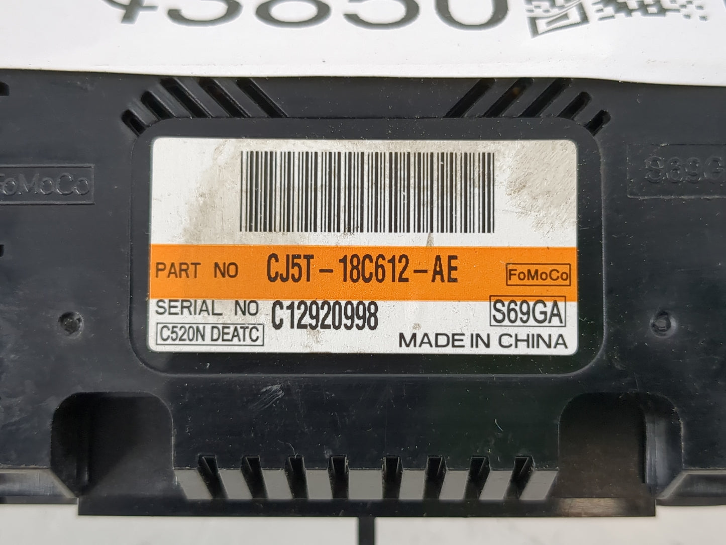 2013 Ford Escape Climate Control Module Temperature AC/Heater Replacement P/N:CJ5T-18C612-AE Fits OEM Used Auto Parts - Oemu