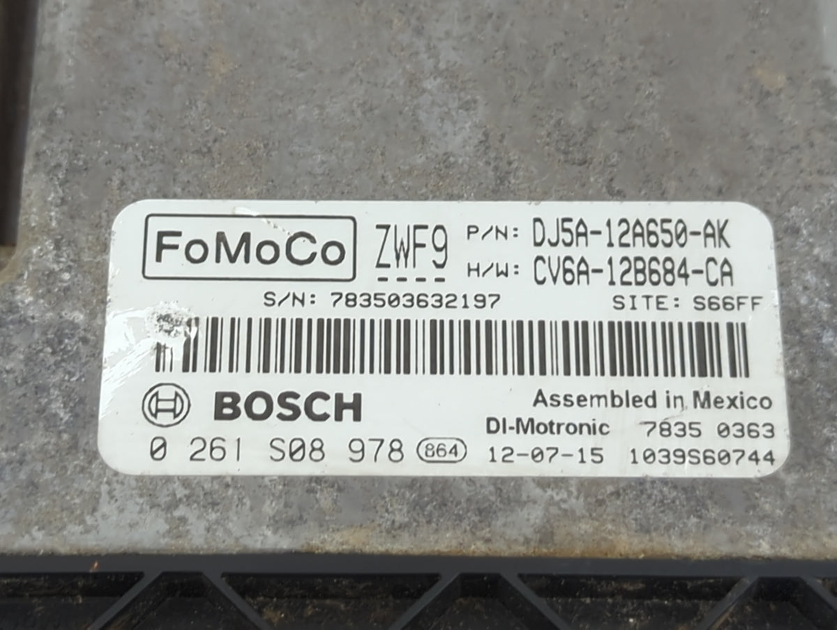 2013-2016 Ford Escape PCM Engine Control Computer ECU ECM PCU OEM P/N:DJ5A-12A650-AK CV6A-12B684-CA Fits Fits 2013 2014 2015