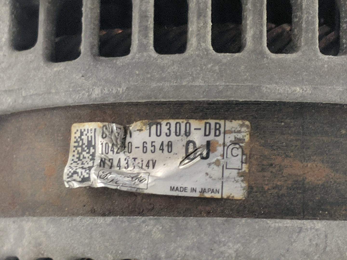 2013-2019 Ford Escape Alternator Replacement Generator Charging Assembly Engine OEM P/N:104210-6540 Fits OEM Used Auto Parts