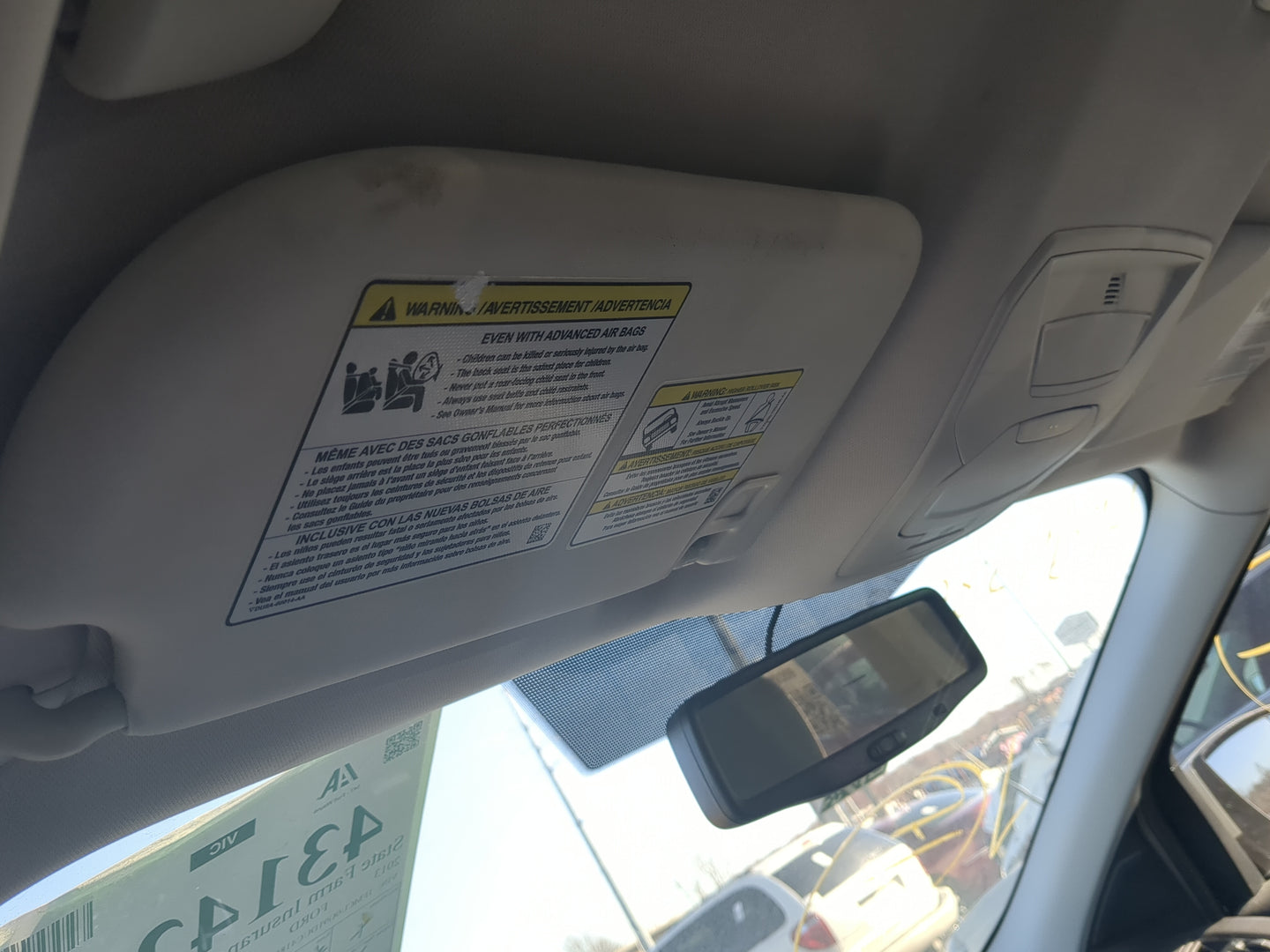 2013-2019 Ford Escape Sun Visor Shade Replacement Driver Left Mirror Fits Fits 2013 2014 2015 2016 2017 2018 2019 OEM Used A