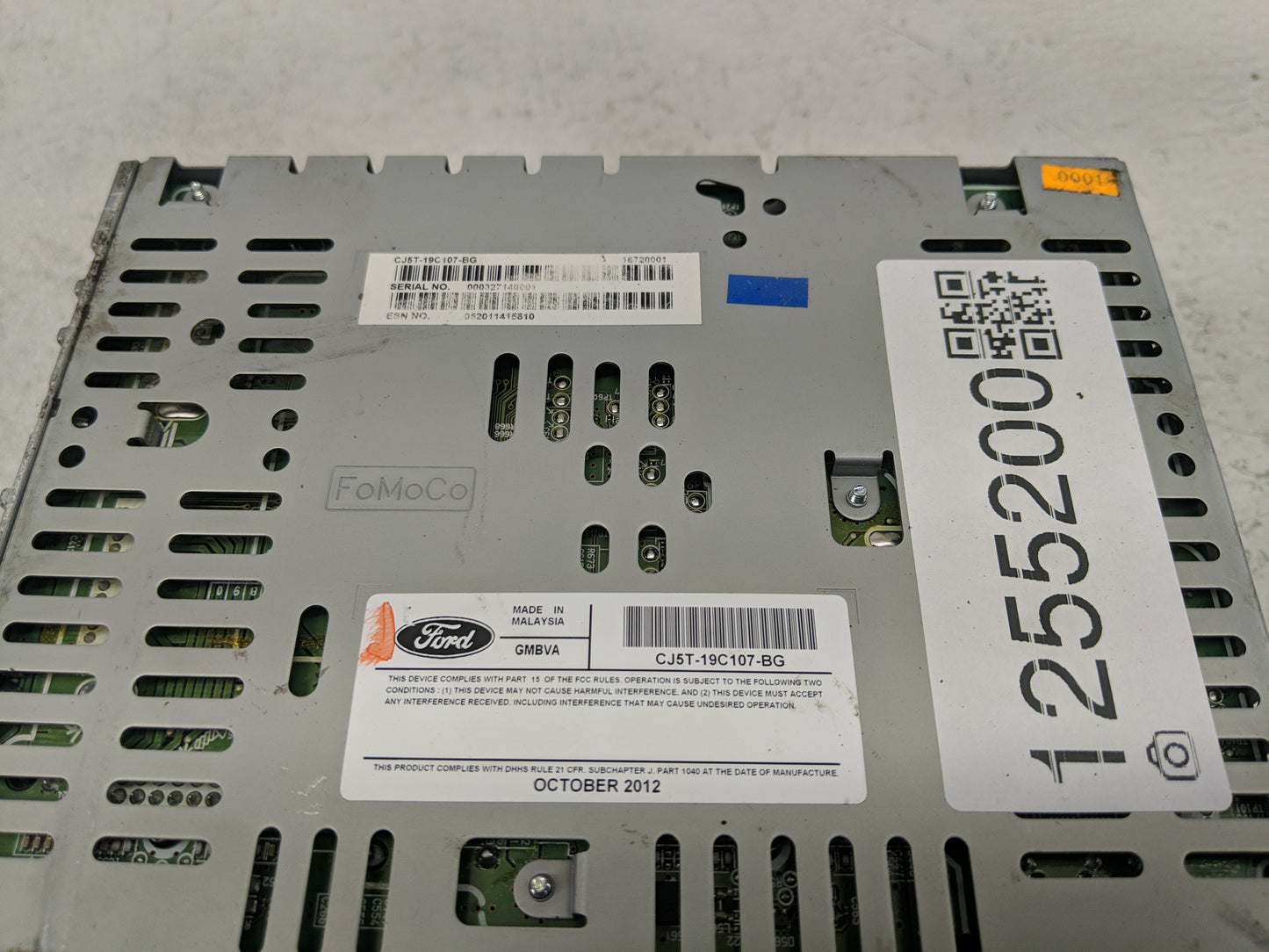 2013-2015 Ford Escape Radio AM FM Cd Player Receiver Replacement P/N:CJ5T-19C107-BG Fits Fits 2013 2014 2015 OEM Used Auto P