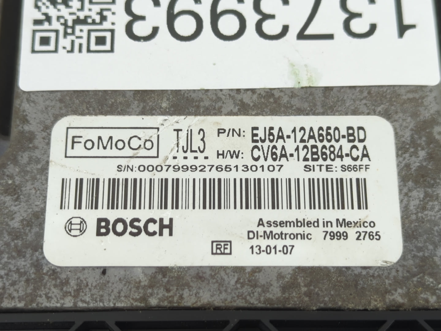 2013-2016 Ford Escape PCM Engine Control Computer ECU ECM PCU OEM P/N:EJ5A-12A650-BD Fits Fits 2013 2014 2015 2016 OEM Used 