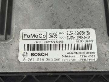 2013-2016 Ford Escape PCM Engine Control Computer ECU ECM PCU OEM P/N:CV6A-12B684-CA EJ5A12A650-ZA Fits Fits 2013 2014 2015 2016 OEM Used Auto Parts