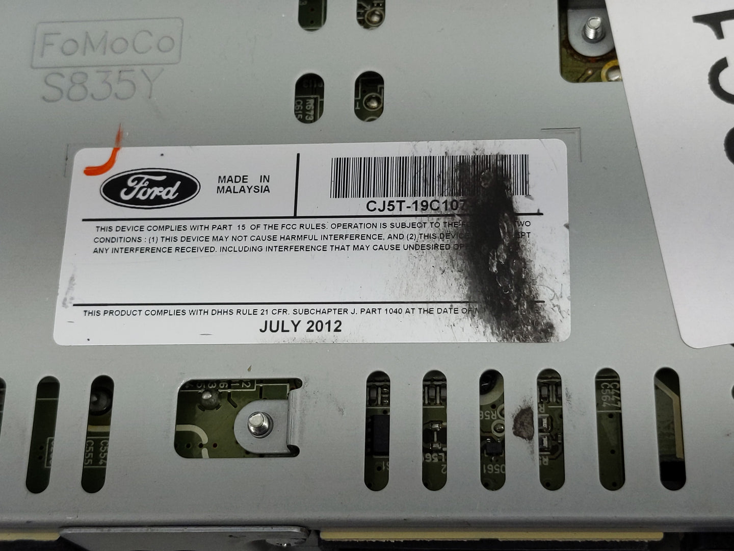 2013-2015 Ford Escape Radio AM FM Cd Player Receiver Replacement P/N:CJ5T-19C107-BE Fits Fits 2013 2014 2015 OEM Used Auto P