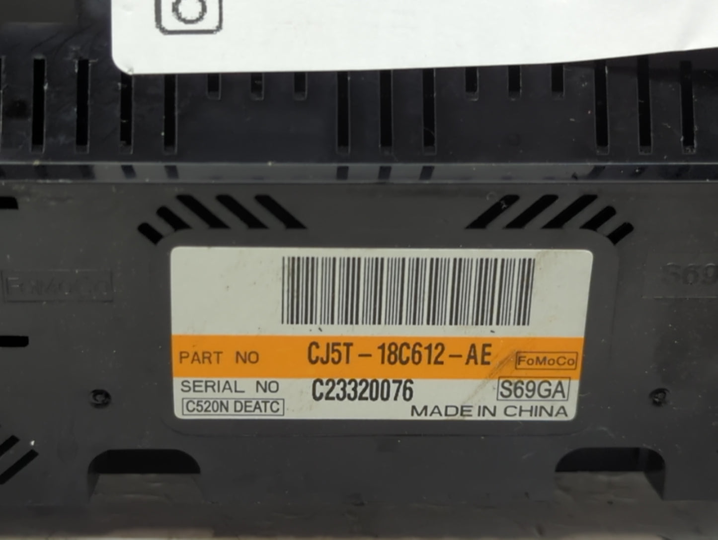 2013-2015 Ford Escape Climate Control Module Temperature AC/Heater Replacement P/N:CJ5T-18C612-AE Fits Fits 2013 2014 2015 O