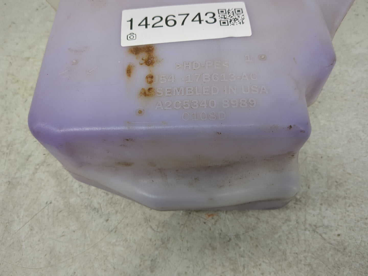 2013-2014 Ford Escape Windshield Washer Fluid Reservoir Bottle Oem - Oemusedautoparts1.com