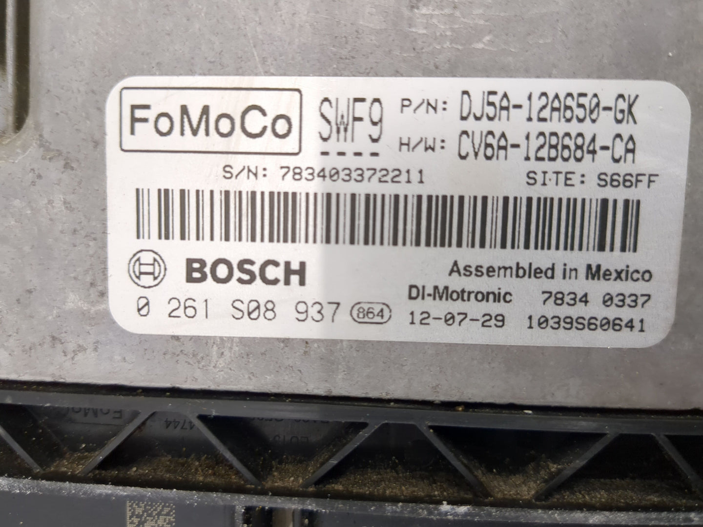 2013-2016 Ford Escape PCM Engine Control Computer ECU ECM PCU OEM P/N:CV6A-12B684-CA Fits Fits 2013 2014 2015 2016 OEM Used 