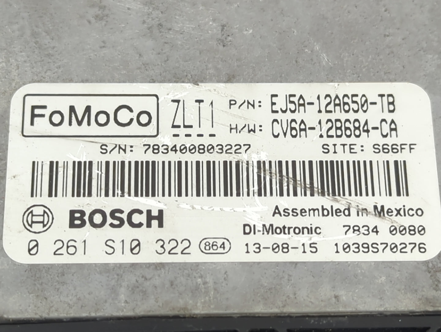 2013-2016 Ford Escape PCM Engine Control Computer ECU ECM PCU OEM P/N:CV6A-12B684-CA EJ5A-12A650-TB Fits Fits 2013 2014 2015