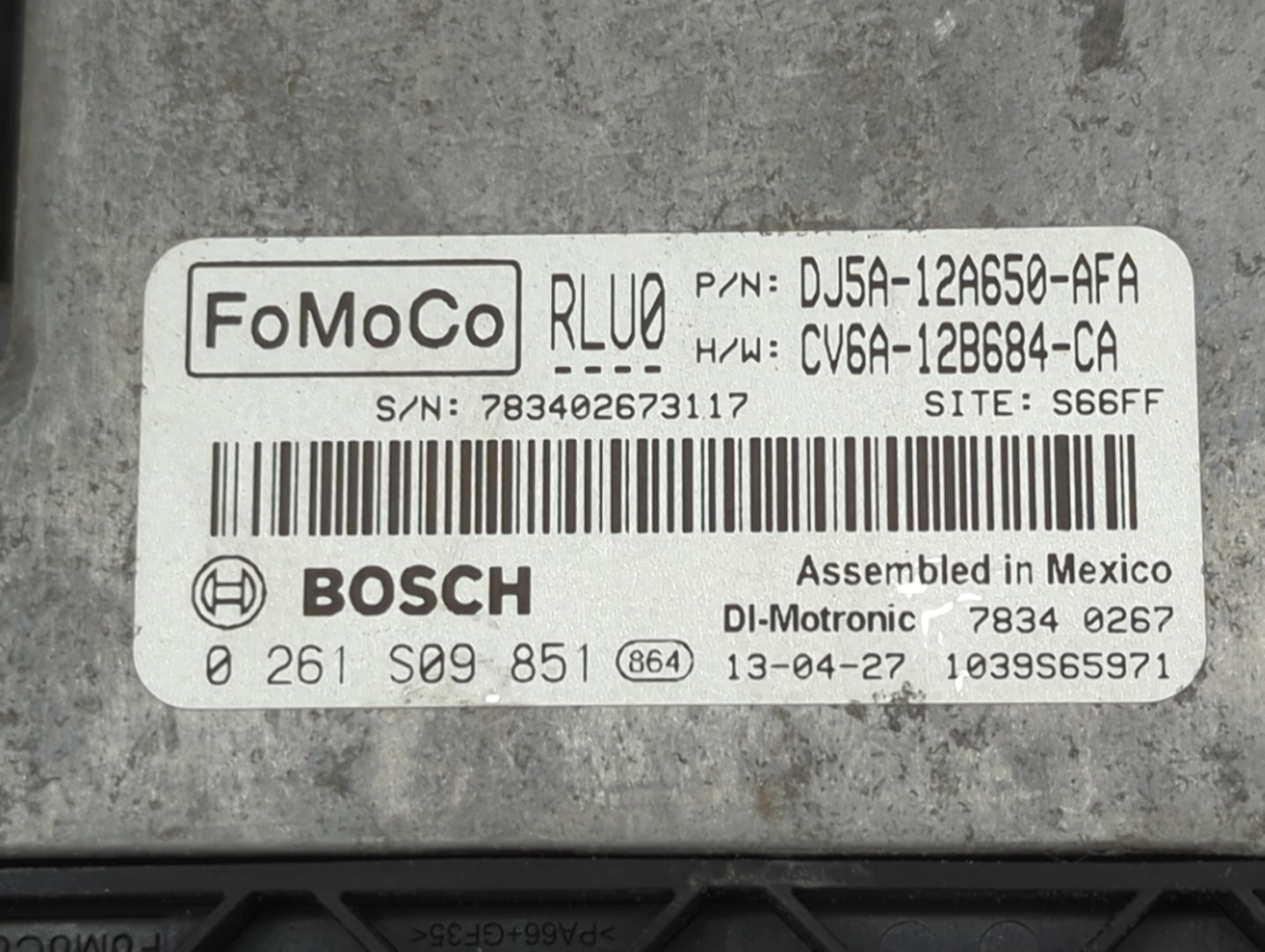 2013-2016 Ford Escape PCM Engine Control Computer ECU ECM PCU OEM P/N:CV6A-12B684-CA DJ5A-12A650-AFA Fits Fits 2013 2014 201