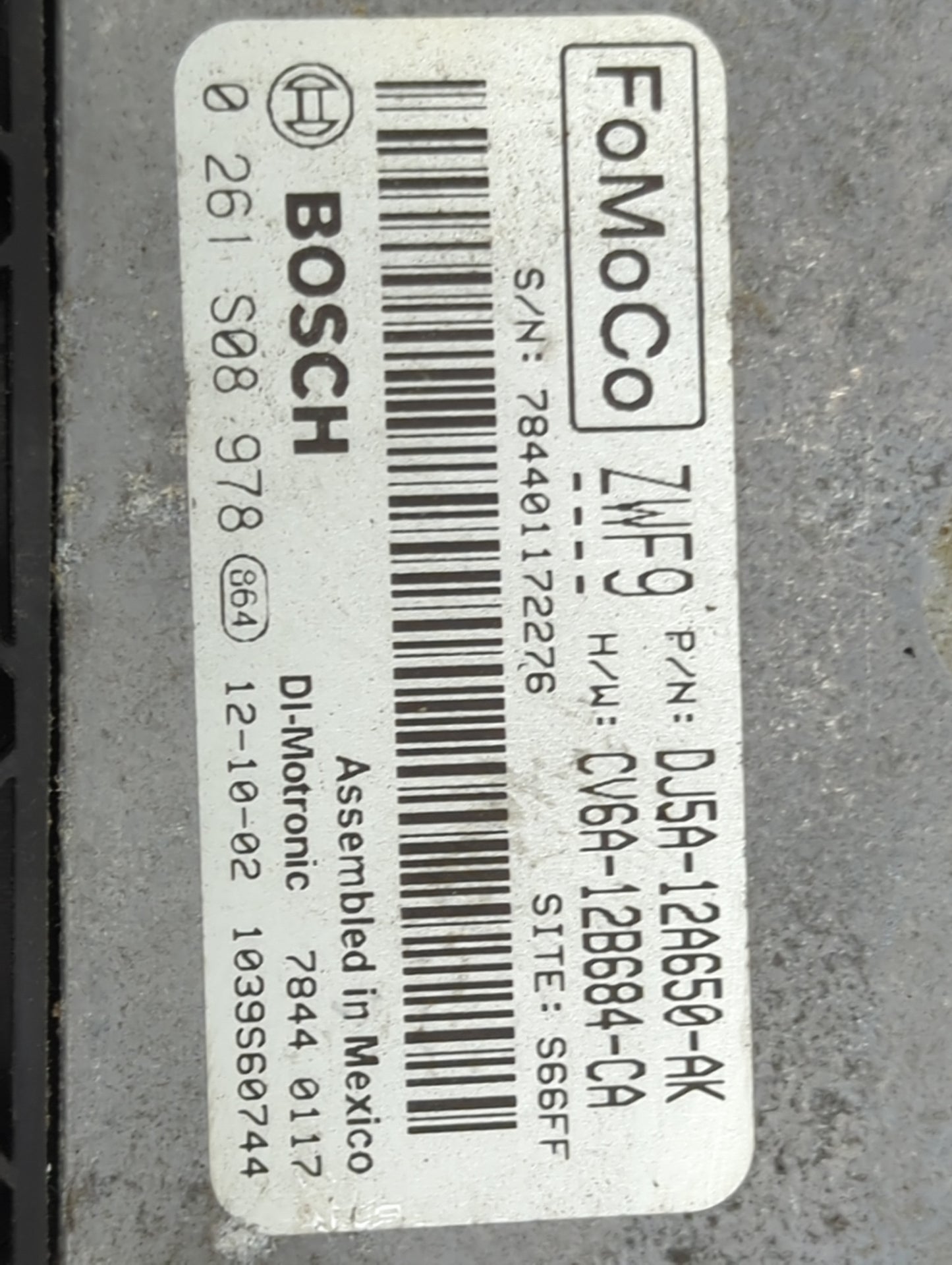 2013-2016 Ford Escape PCM Engine Control Computer ECU ECM PCU OEM P/N:DJ5A-12A650-AK CV6A-12B684-CA Fits Fits 2013 2014 2015