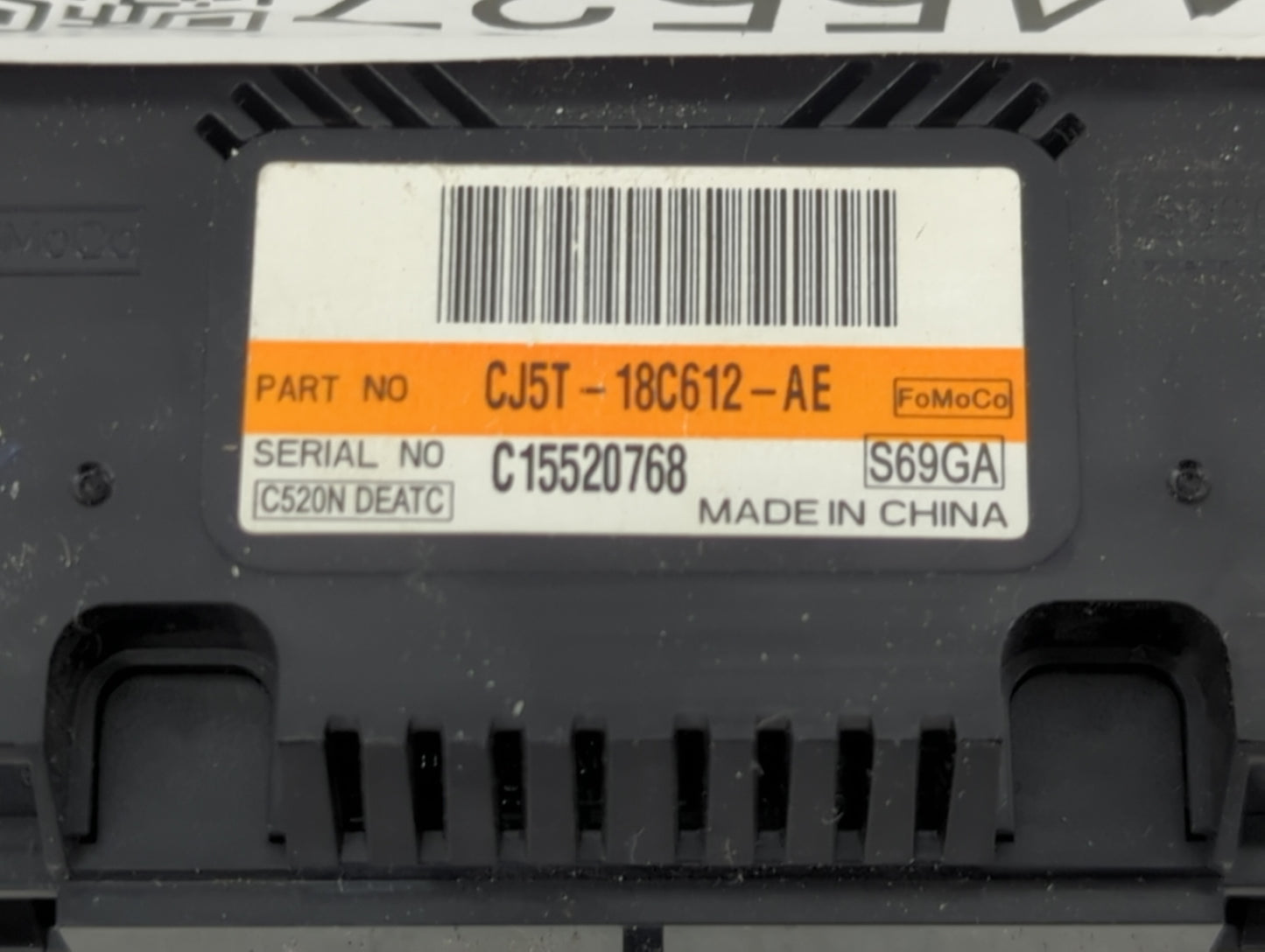 2013 Ford Escape Climate Control Module Temperature AC/Heater Replacement P/N:CJ5T-18C612-AE Fits OEM Used Auto Parts - Oemu
