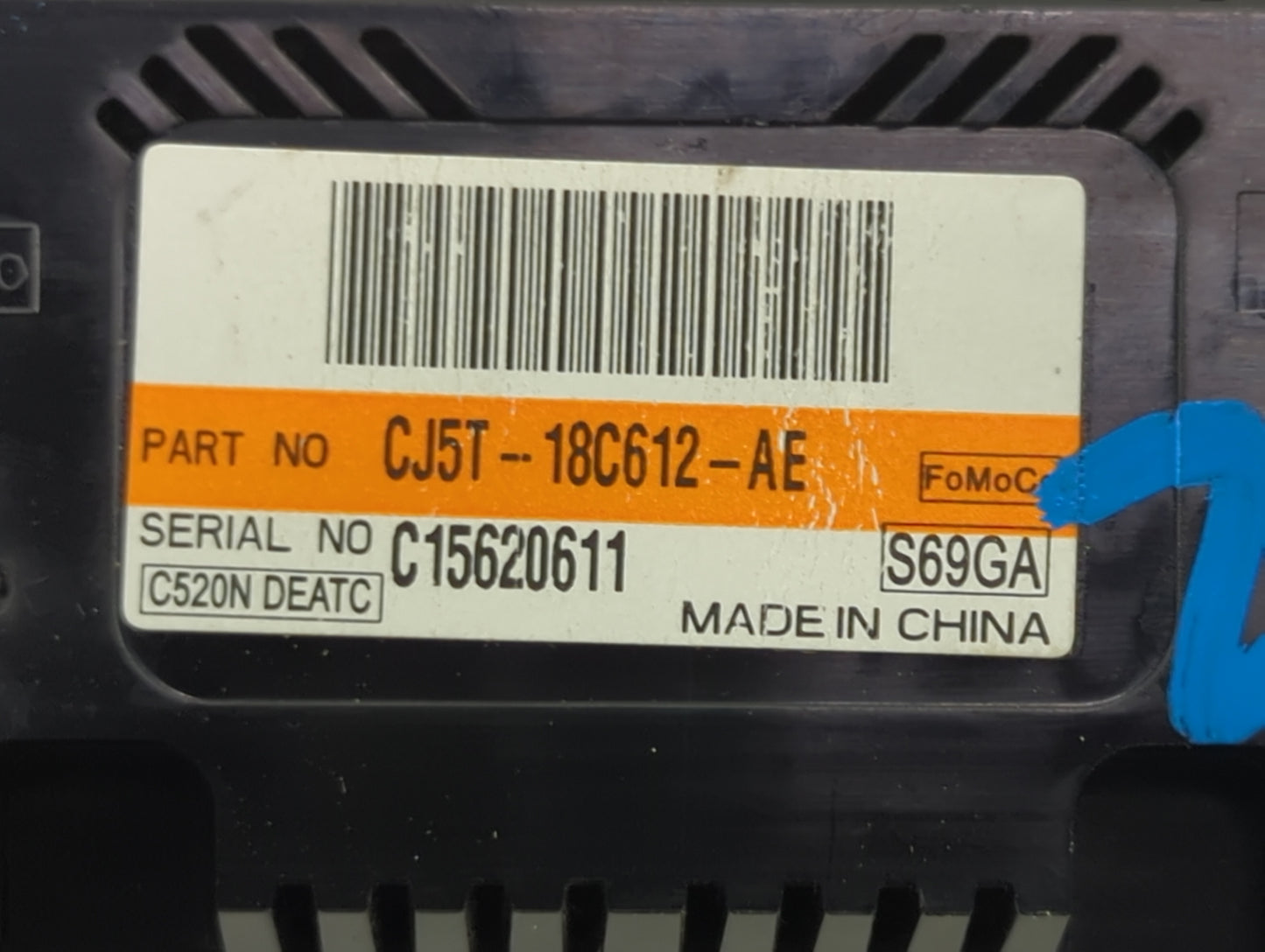 2013 Ford Escape Climate Control Module Temperature AC/Heater Replacement P/N:CJ5T-18C612-AE Fits OEM Used Auto Parts - Oemu