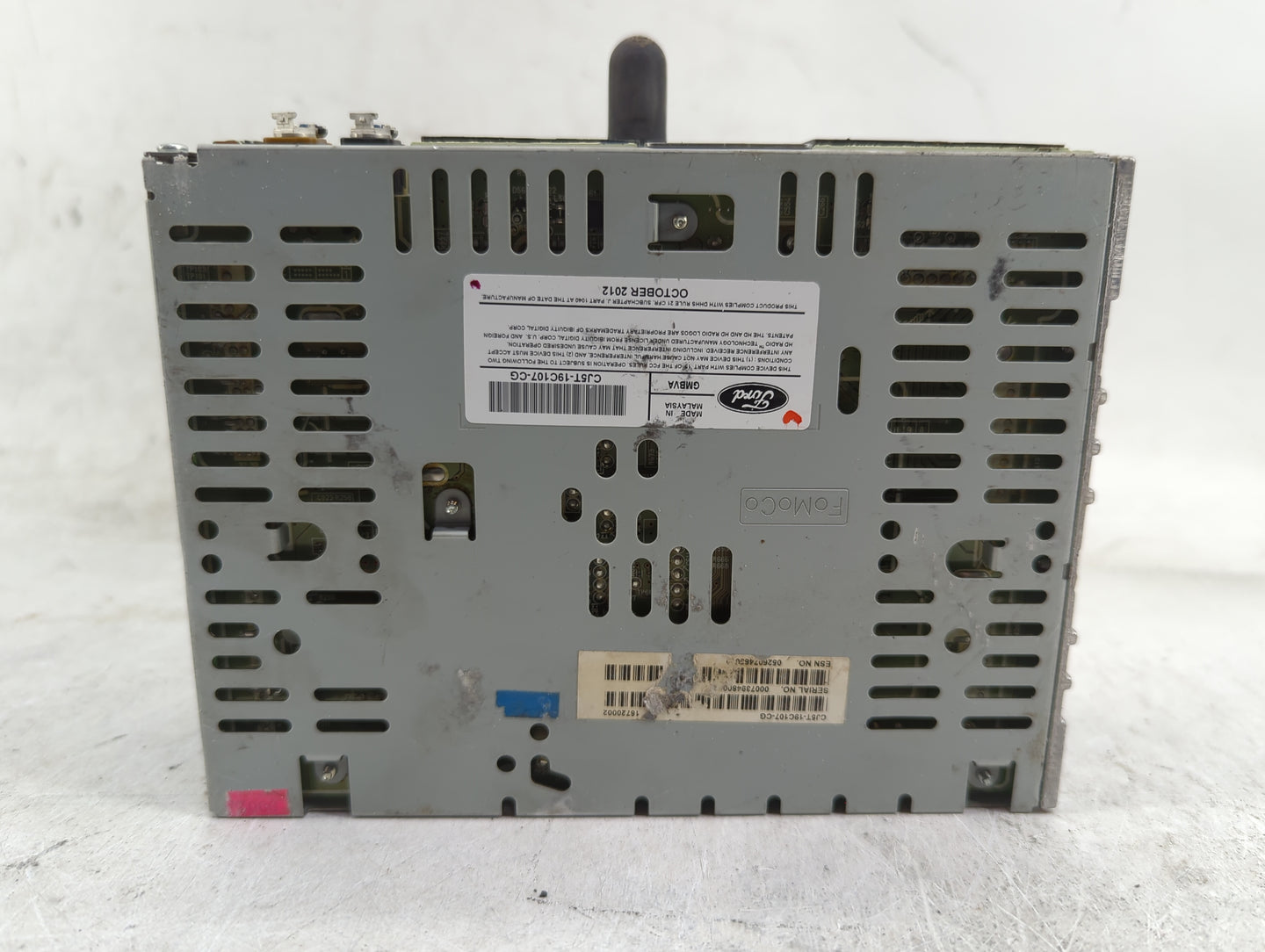 2013-2015 Ford Escape Radio AM FM Cd Player Receiver Replacement P/N:CJ5T-19C107-CG Fits Fits 2013 2014 2015 OEM Used Auto P