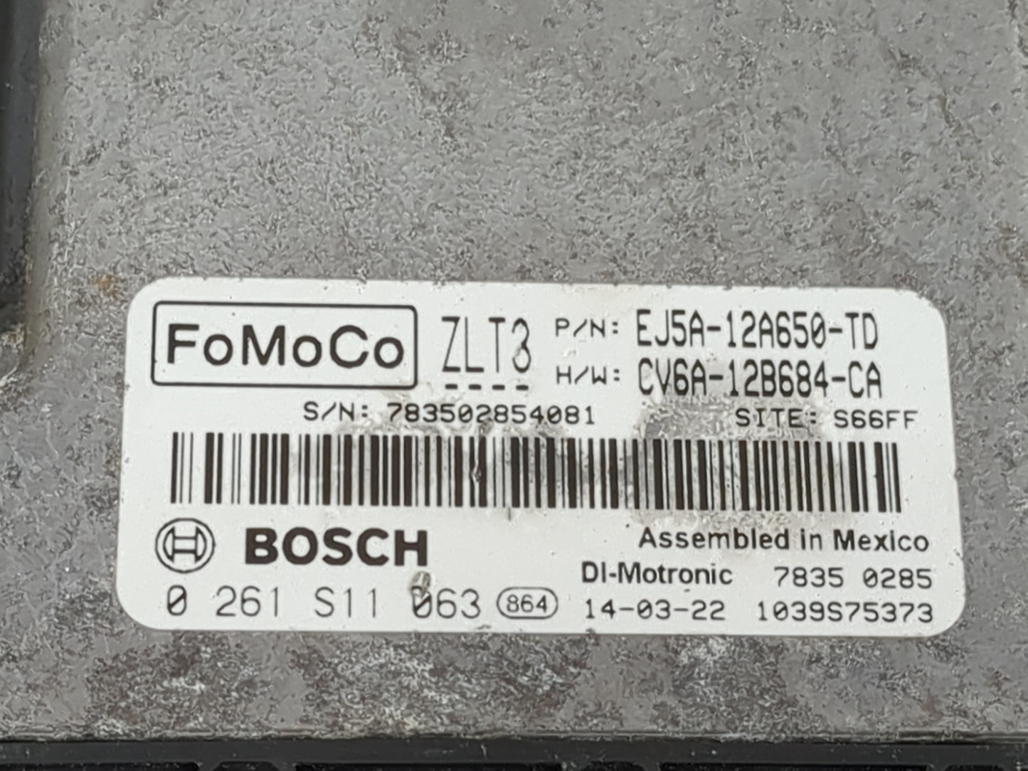 2013-2016 Ford Escape PCM Engine Control Computer ECU ECM PCU OEM P/N:EJ5A-12A650-BC CV6A-12B684-CA Fits Fits 2013 2014 2015