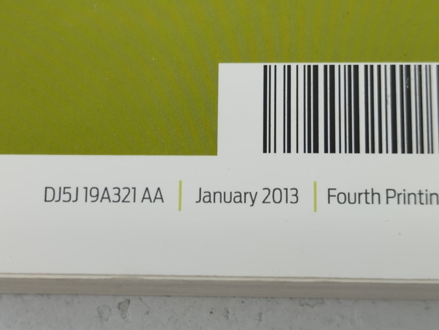 2013 Ford Escape Owners Manual Book Guide P/N:DJ5J19A321AA OEM Used Auto Parts - Oemusedautoparts1.com