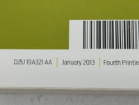 2013 Ford Escape Owners Manual Book Guide P/N:DJ5J19A321AA OEM Used Auto Parts - Oemusedautoparts1.com