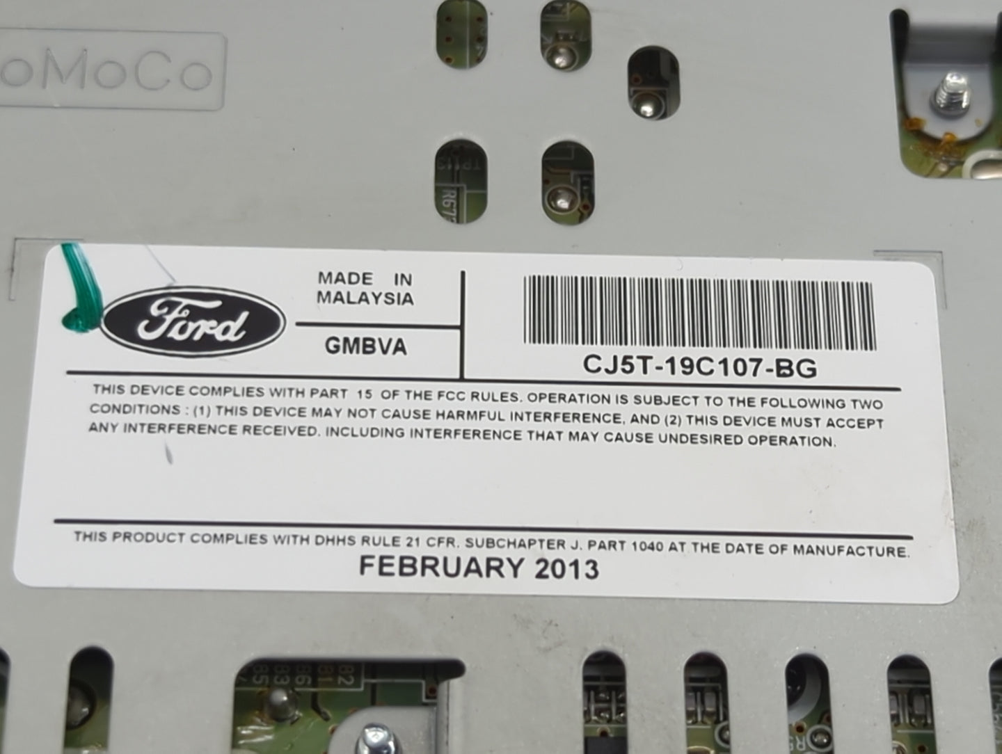 2013-2015 Ford Escape Radio AM FM Cd Player Receiver Replacement P/N:CJ5T-19C107-BG Fits Fits 2013 2014 2015 OEM Used Auto P