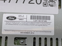 2013-2015 Ford Escape Radio AM FM Cd Player Receiver Replacement P/N:CJ5T-19C107-BG Fits Fits 2013 2014 2015 OEM Used Auto P