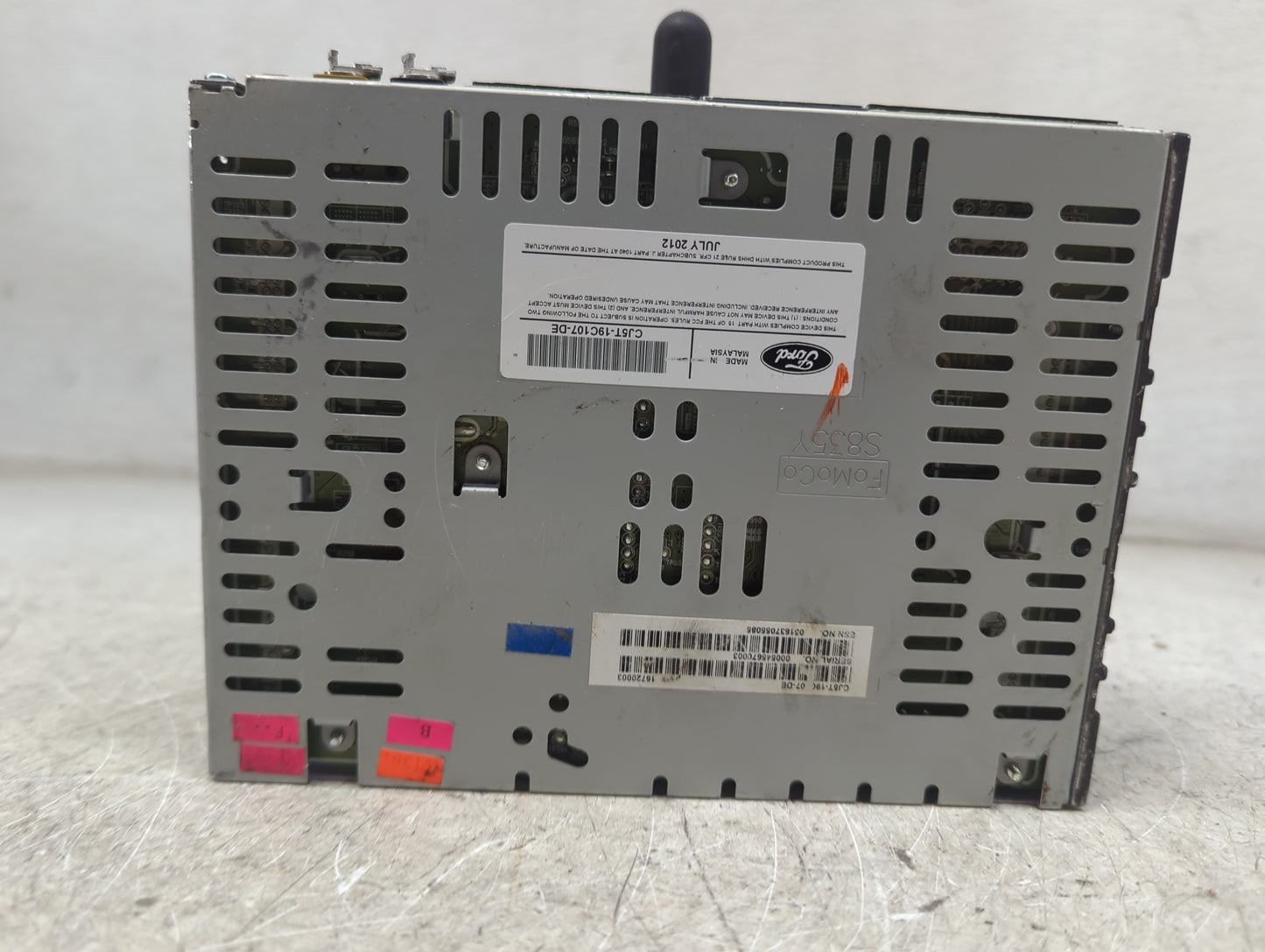 2013-2015 Ford Escape Radio AM FM Cd Player Receiver Replacement P/N:CJ5T-19C107-DE CJ5T-19C Fits Fits 2013 2014 2015 OEM Us