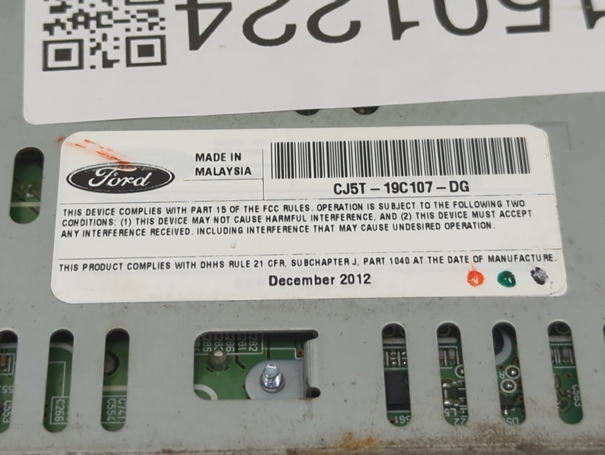2013-2015 Ford Escape Radio AM FM Cd Player Receiver Replacement P/N:CJ5T-19C107-DG Fits Fits 2013 2014 2015 OEM Used Auto P