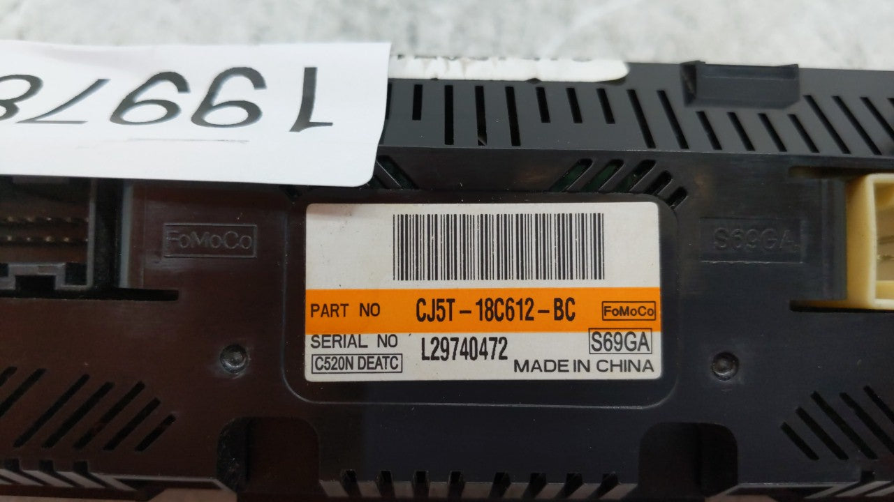 2013-2015 Ford Escape Climate Control Module Temperature AC/Heater Replacement P/N:CJ5T-18C612-BA CJ5T-18C612-BC Fits OEM Us